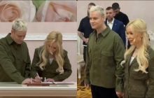 Путіністи Мізуліна і Shaman розписалися в окупованому Донецьку (відео)