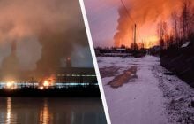 Дрони вдарили по електростанції під Москвою: вирує пожежа (відео)