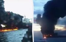 Подрыв двух танкеров российского "теневого флота" - операция СБУ, - источники (видео)