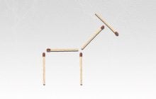 Надо переместить всего одну спичку, чтобы осел перевернулся: сложная головоломка