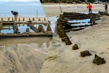 На в'єтнамському пляжі після тайфуну знайшлися залишки стародавнього корабля