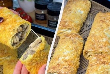 Этот рецепт в TikTok сохранили более 40 тысяч человек: нежнейший жульен в лаваше