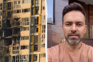 Известный ведущий показал ужасные кадры прилета в его ЖК (фото)