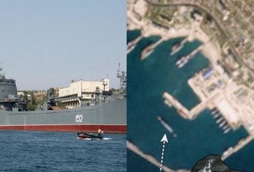 Буксири відвели пошкоджений російський корабель від Новоросійська: супутникові знімки