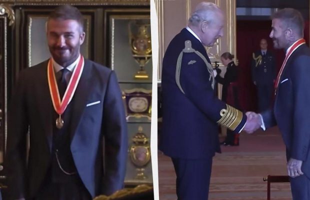 Король Чарльз III посвятил Дэвида Бекхэма в рыцари (видео)