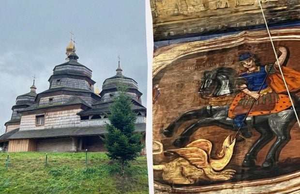 На Львовщине восстановили один из древнейших деревянных храмов (фото)