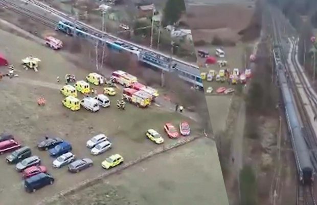 В Чехии произошло лобовое столкновение двух поездов: пострадали десятки людей