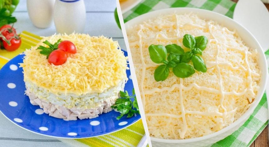 Сытный слоеный салат "Нежность": ем и не могу остановиться