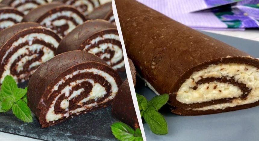 Рулет "Баунті" без випікання: з печива та згущеного молока роблю смакоту до чаю