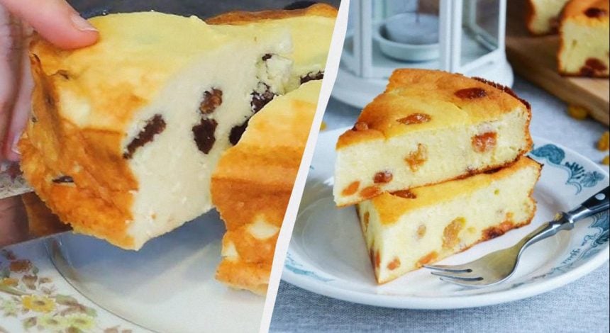 Творожная запеканка "Всё по 3": очень пышная, а рецепт легко запомнить