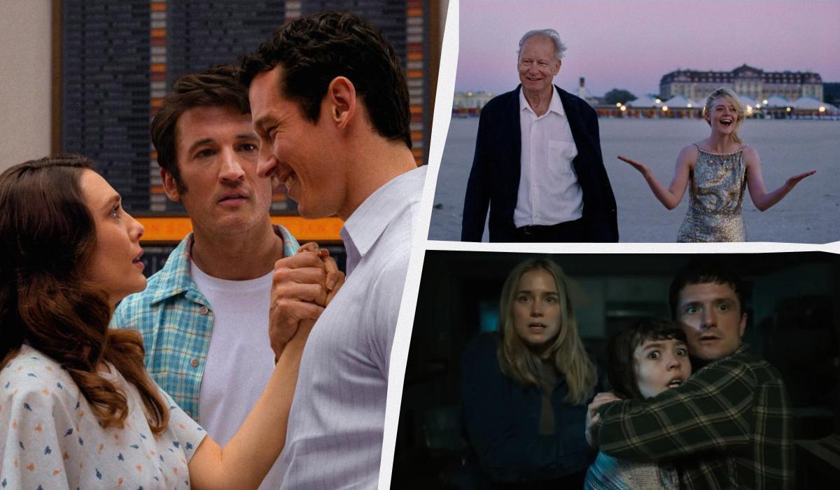 Кадри з фільмів "Вічність", "Сентиментальна цінність" і "П'ять ночей у Фредді 2" / колаж УНІАН, скріншоти Кадри з фільмів "Вічність", "Сентиментальна цінність" і "П'ять ночей у Фредді 2" / колаж УНІАН, скріншоти