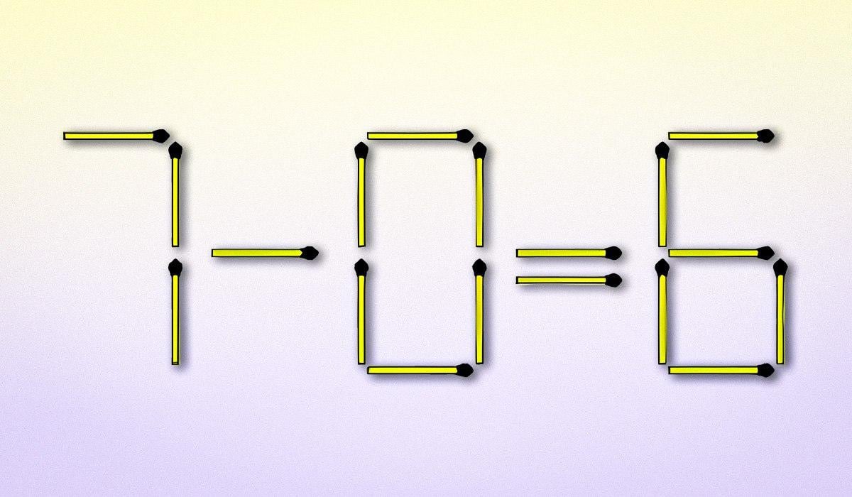 Щоб приклад на зображенні став правильним, треба забрати два сірникиколаж УНІАН Щоб приклад на зображенні став правильним, треба забрати два сірникиколаж УНІАН