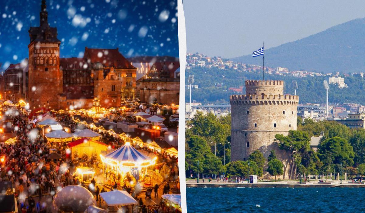 Красивейшие Гданьск и Салоники радуют туристов приятными ценами / коллаж УНИАН, фото ua.depositphotos.com