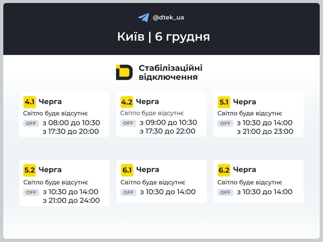 В Україні терміново змінили графіки відключень на 6 грудня: коли не буде світла