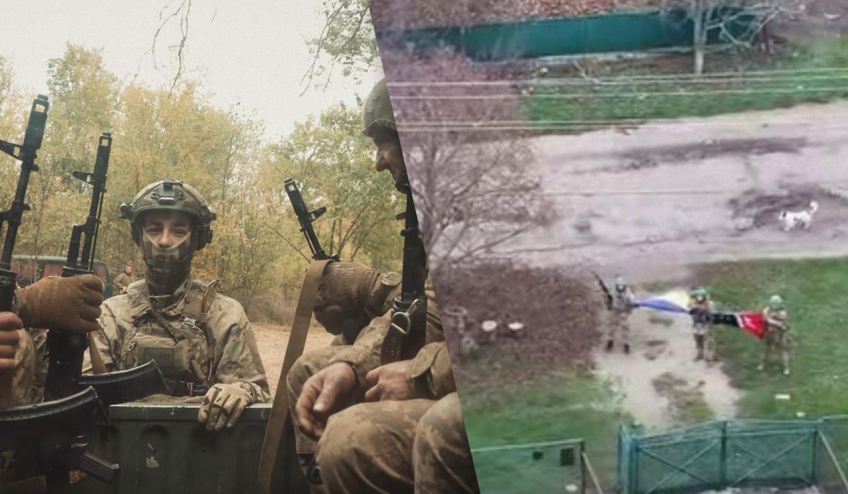 Українські бійці вибили окупантів з населеного пункту / Колаж УНІАН, фото - 67 ОМБр/Facebook, скріншот Українські бійці вибили окупантів з населеного пункту / Колаж УНІАН, фото - 67 ОМБр/Facebook, скріншот