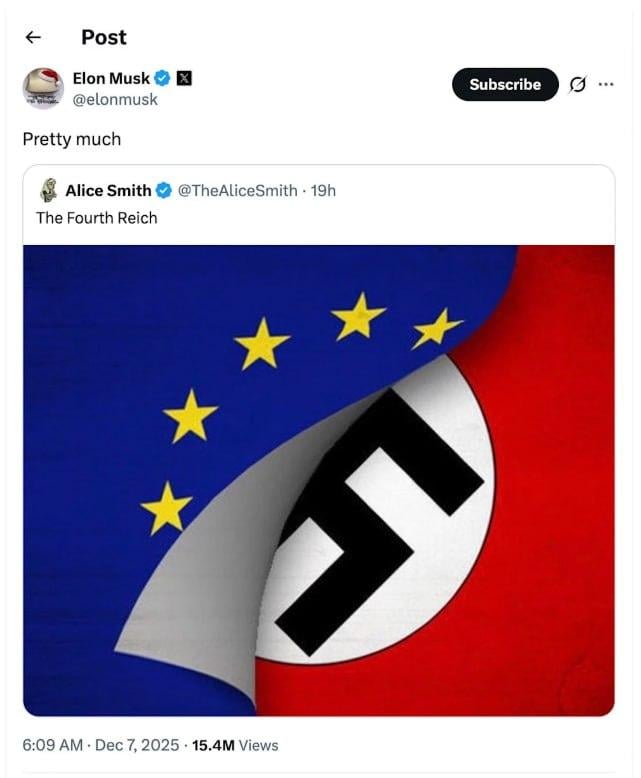 'Четвертый рейх': Маск отметился мемом со свастикой на фоне гигантского штрафа от ЕС 'Четвертый рейх': Маск отметился мемом со свастикой на фоне гигантского штрафа от ЕС