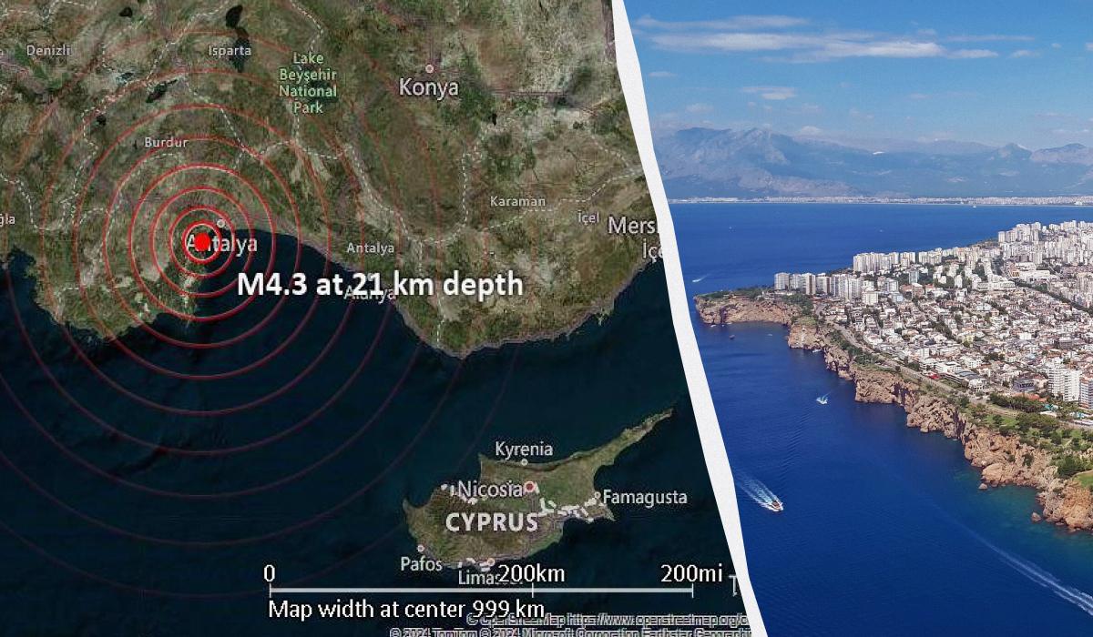В Анталии произошло несколько землетрясений за сутки / коллаж УНИАН, фото AFAD, Википедия