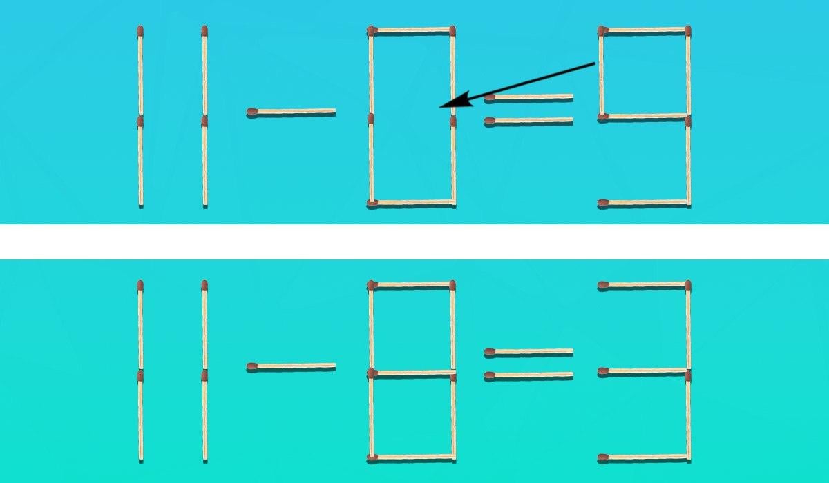 Тут показано, які сірники куди треба перекласти, щоб рівність стала правильна / колаж УНІАН Тут показано, які сірники куди треба перекласти, щоб рівність стала правильна / колаж УНІАН