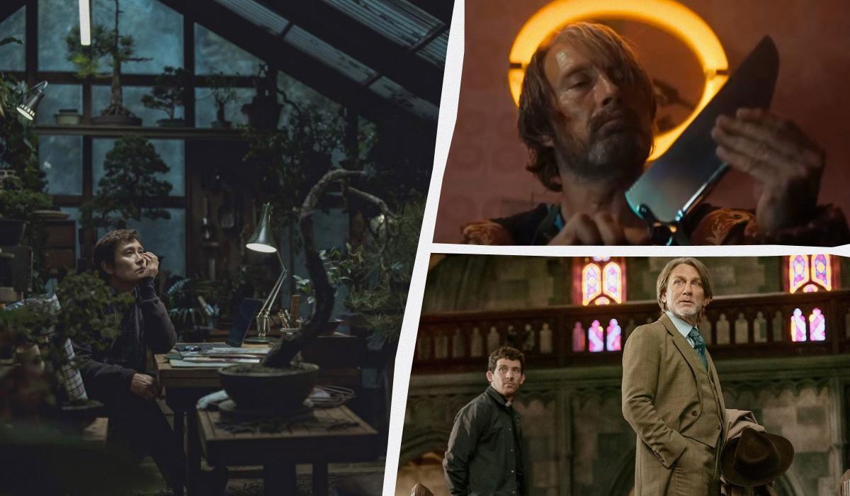 Кадри з фільмів "Жодного вибору", "Монстр під ліжком" і "Ножі наголо: Прокинься, покійнику" / колаж УНІАН, скріншоти Кадри з фільмів "Жодного вибору", "Монстр під ліжком" і "Ножі наголо: Прокинься, покійнику" / колаж УНІАН, скріншоти