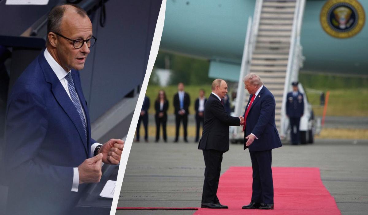 Фрідріх Мерц прокоментував нову стратегію національної безпеки США / колаж УНІАН, FriedrichMerz фото GettyImagesфото