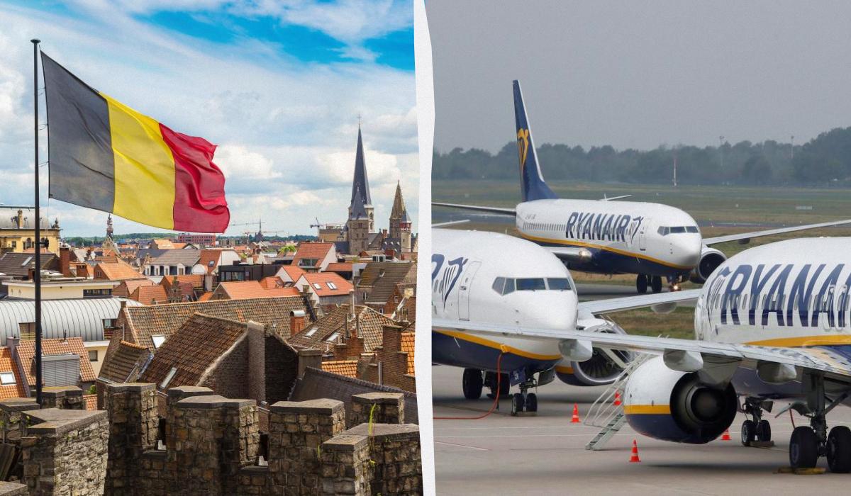Ryanair скорочує кількість рейсів до аеропорту Брюссель-Шарлеруа. / колаж УНІАН, фото ua.depositphotos.com, REUTERS