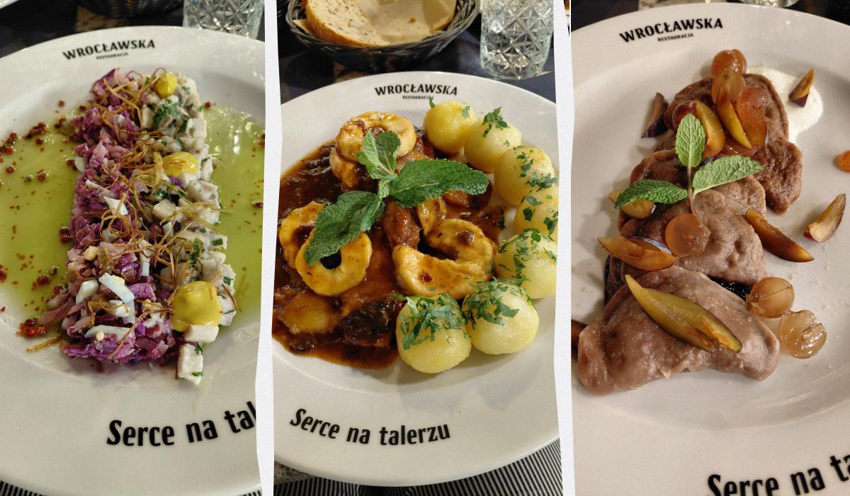 Страви у ресторані Wrocławska / колаж УНІАН, фото Марина Григоренко Страви у ресторані Wrocławska / колаж УНІАН, фото Марина Григоренко