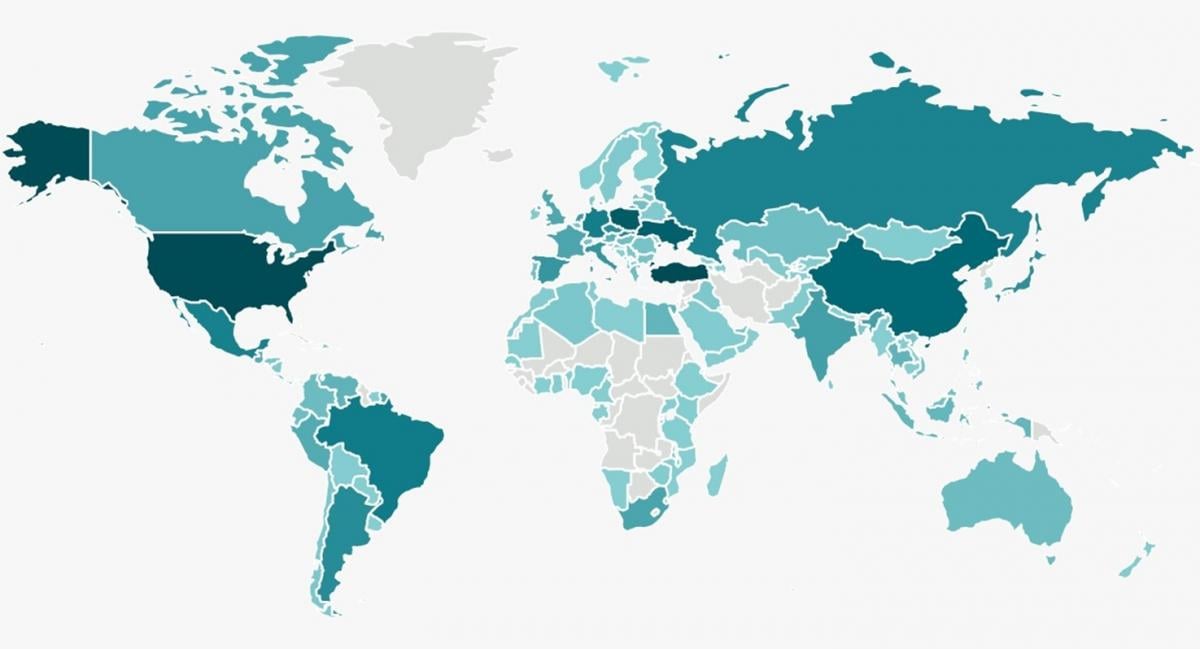 Поширення програм-вимагачів у світі за друге півріччя 2025 року Поширення програм-вимагачів у світі за друге півріччя 2025 року