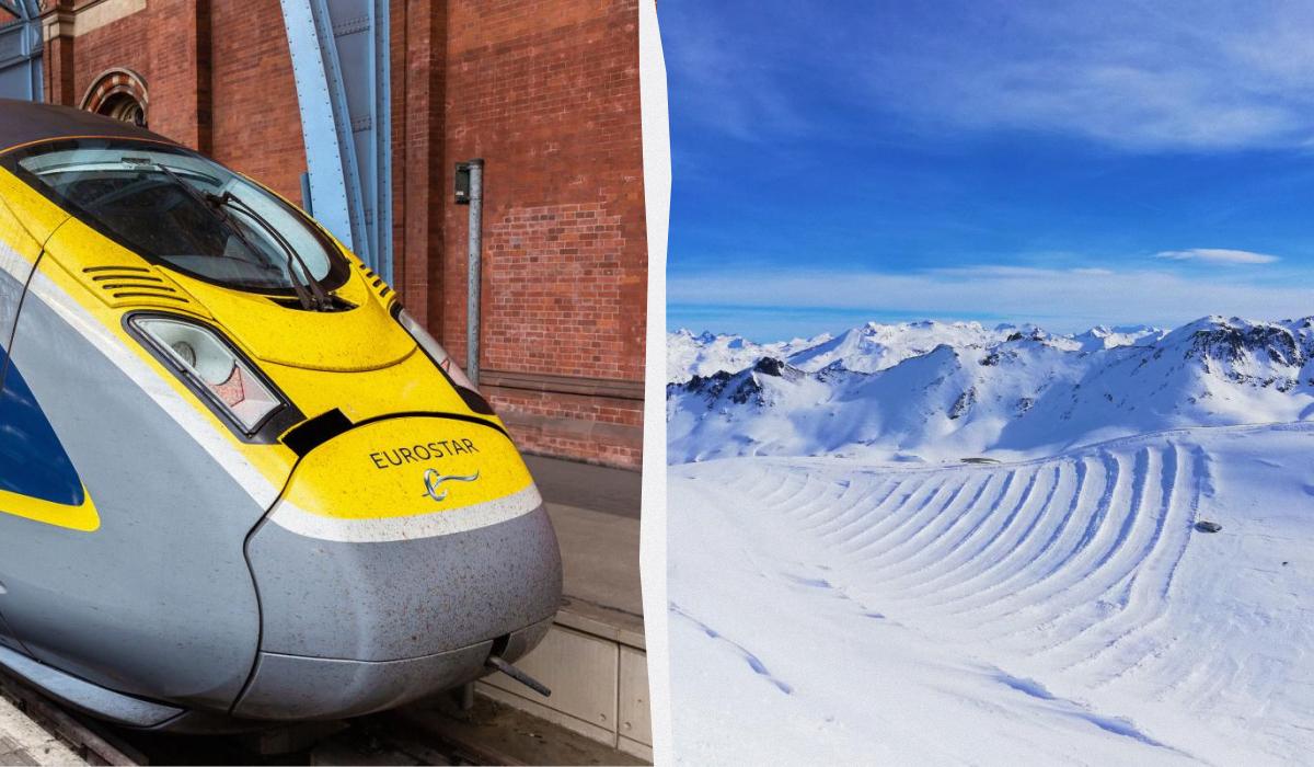 Из Лондона в Альпы запускают удобный поезд / коллаж УНИАН, фото ua.depositphotos.com, Марина Григоренко