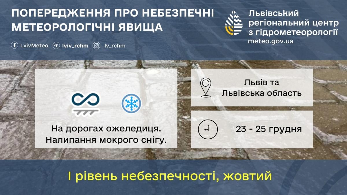 У Львові на три дні оголосили жовтий рівень небезпеки: що відбувається (інфографіка)