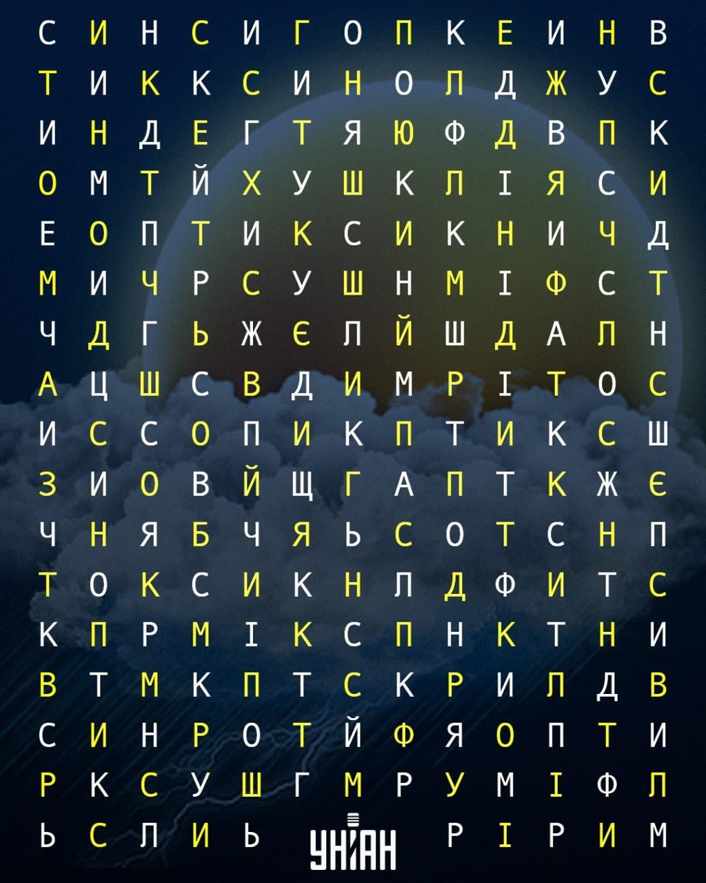 Чи зможете ви знайти слово 'синоптик' за 11 секунд: дивовижна оптична ілюзія Чи зможете ви знайти слово 'синоптик' за 11 секунд: дивовижна оптична ілюзія