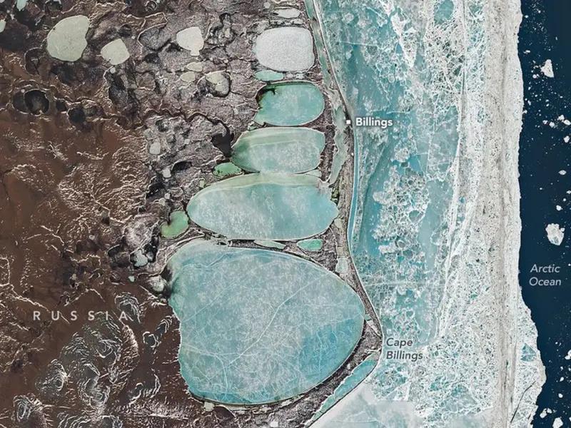 Супутник NASA показав 'сибірського сніговика' з космосу (фото)