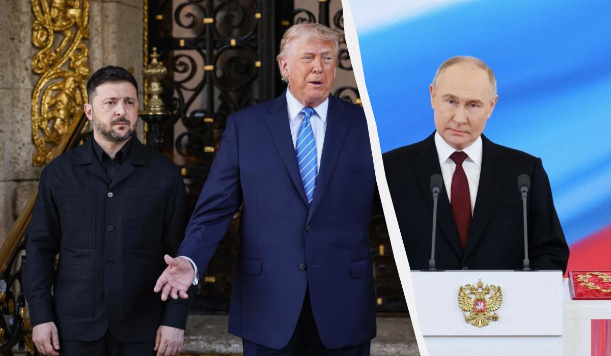 Зеленський розкрив, який сигнал від Путіна йому передав Трамп / Колаж УНІАН, фото Getty Images Зеленський розкрив, який сигнал від Путіна йому передав Трамп / Колаж УНІАН, фото Getty Images