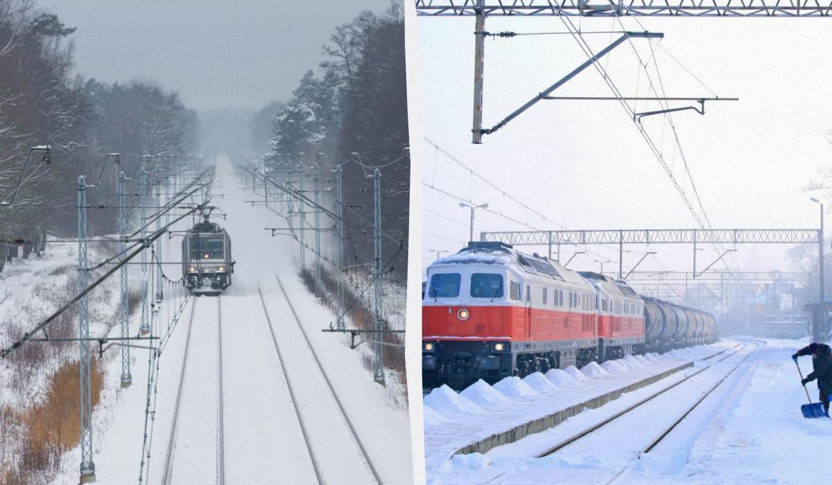 Через снігопади та аварію на залізниці в Польщі ускладнено рух поїздів Через снігопади та аварію на залізниці в Польщі ускладнено рух поїздів