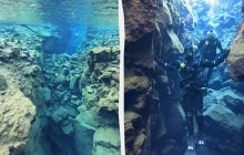 На Земле есть место, где можно поплавать в трещине между двумя тектоническими плитами