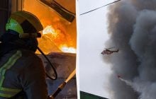 В Днепре после ракетной атаки РФ горят склады с шоколадом, лекарствами и шинами