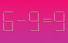 Загадка для геніїв: скільки сірників треба пересунути, щоб рівність стала правильною