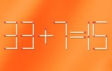 Надо перетянуть 2 спички, и равенство станет правильным: быстрый IQ-тест