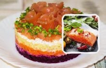 Розкішний салат "Лисяча шуба" з червоною рибою: смачніший за класичний у 10 разів