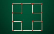 Надо перетянуть 2 спички, чтобы образовалось 7 квадратов: сложный IQ-тест