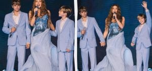 Шакира вывела на сцену в Буэнос-Айресе своих сыновей - они спели вместе