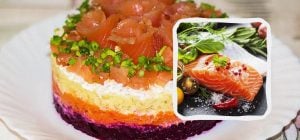 Роскошный салат "Лисья шуба" с красной рыбой: вкуснее классического в 10 раз