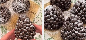 Элементарный десерт без выпечки на Новый год: нежное пирожное "Шишки"