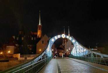 Остров Тумский во Вроцлаве зимой