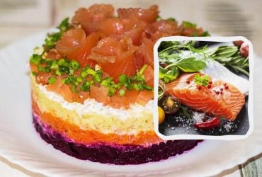 Роскошный салат Лисья шуба с красной рыбой: вкуснее классического в 10 раз