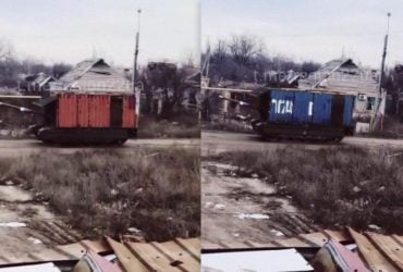 Не тільки мангали: окупанти взяли морські контейнери у спробі захистити танки від дронів