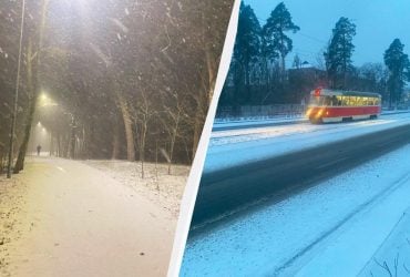 Київ замітає снігом: синоптики попереджають про зимову негоду (фото)