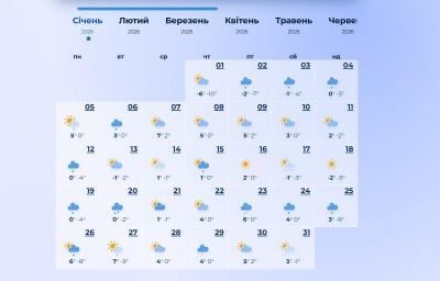 погода январь 2026 года