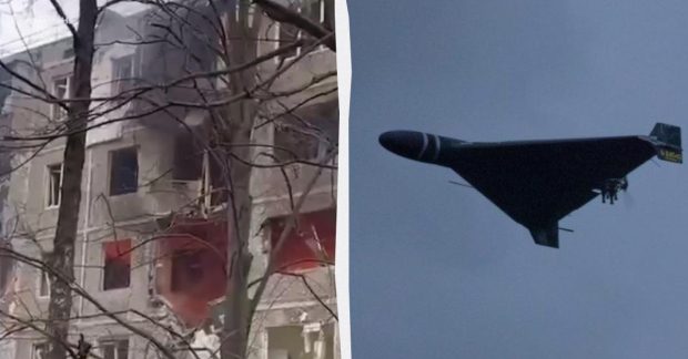 російський дрон влучив у багатоповерхівку, є жертви