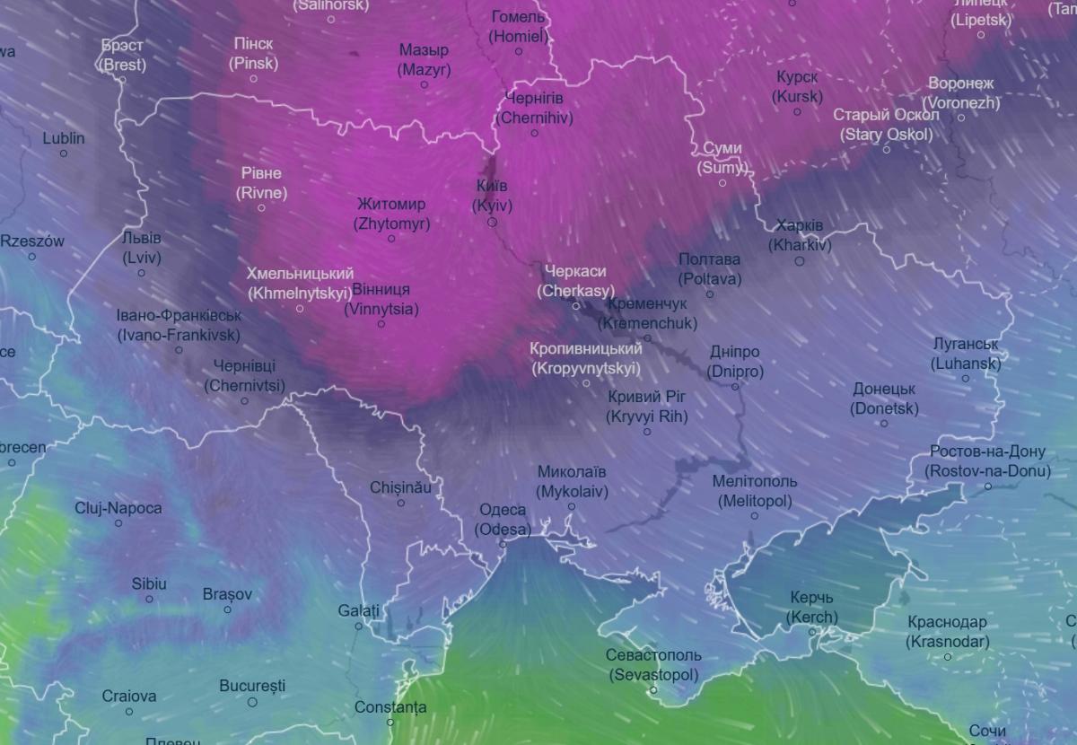 В Україну йдуть 20-градусні морози (карта)