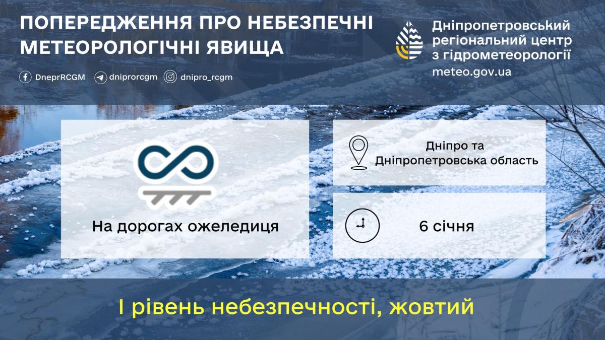 Непогода в Днепре: синоптики объявили І уровень опасности (инфографика)